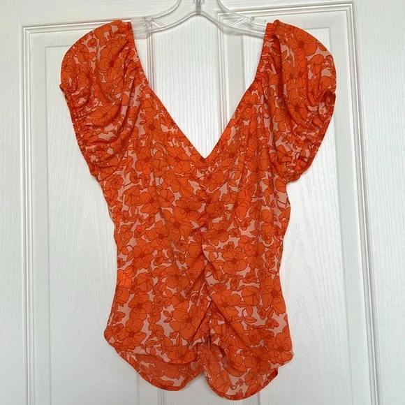 Sienna Sky orange floral top - Picture 3 of 4